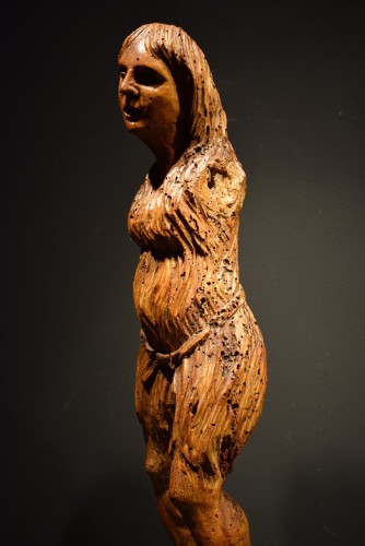 Moyen Âge - Marie Madeleine - Sculpture Médiévale en bois, Toscane début XVe
